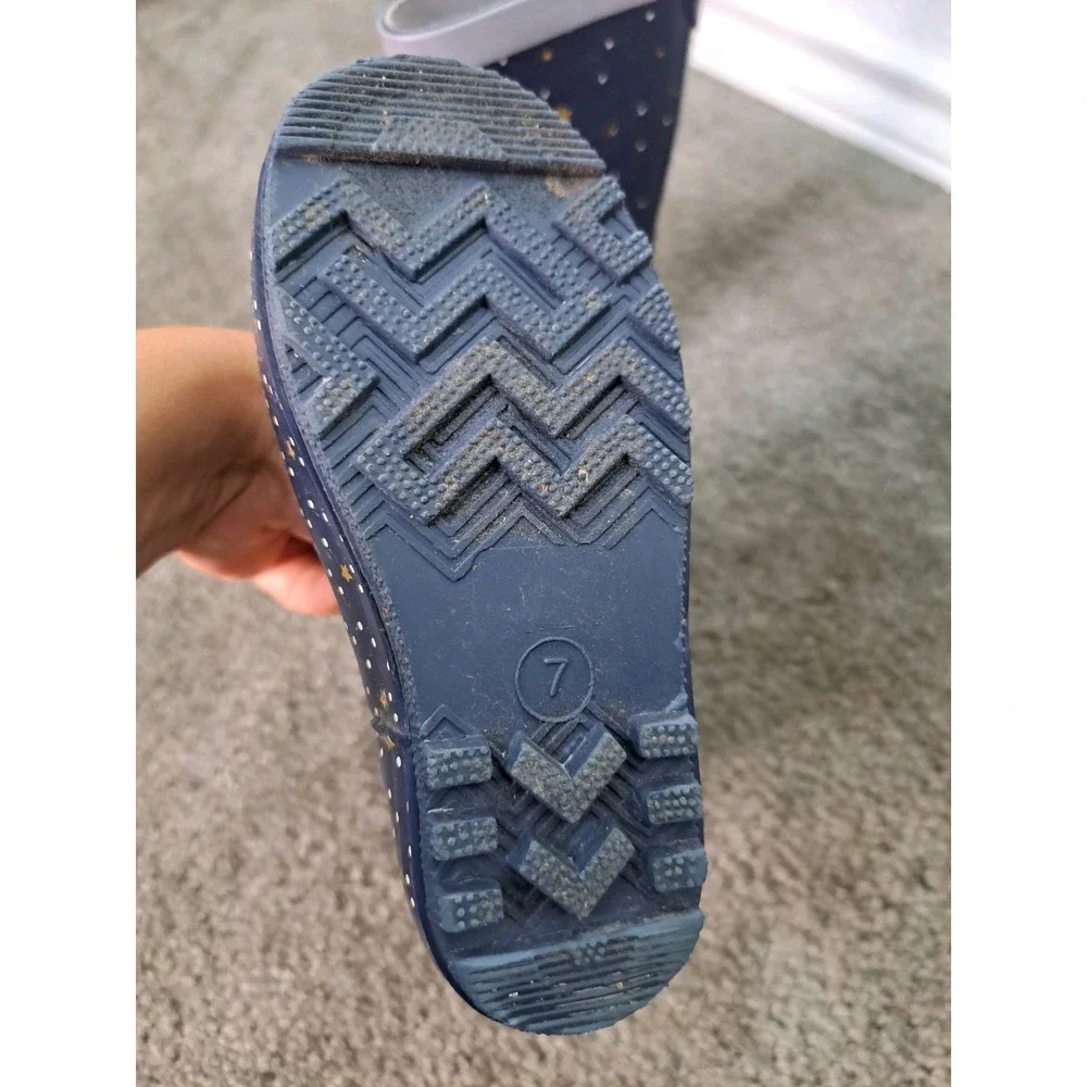 Cat & Jack Toddler Boys' Rocket Print Pull-On Rain Boots SIZE 7